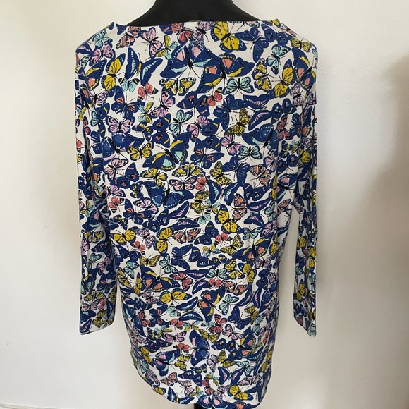 Avon Signature Collection Butterfly Print Long Sleeve Top Size XL (16) - Picture 1 of 9
